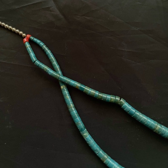 Heishi Turquoise Native American Beaded Necklace Jacla - Picture 9 of 13